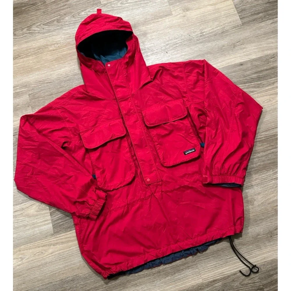 Vintage Y2K Patagonia SST Red Skanorak Anorak Jacket Large Kayak Fish Rain‎